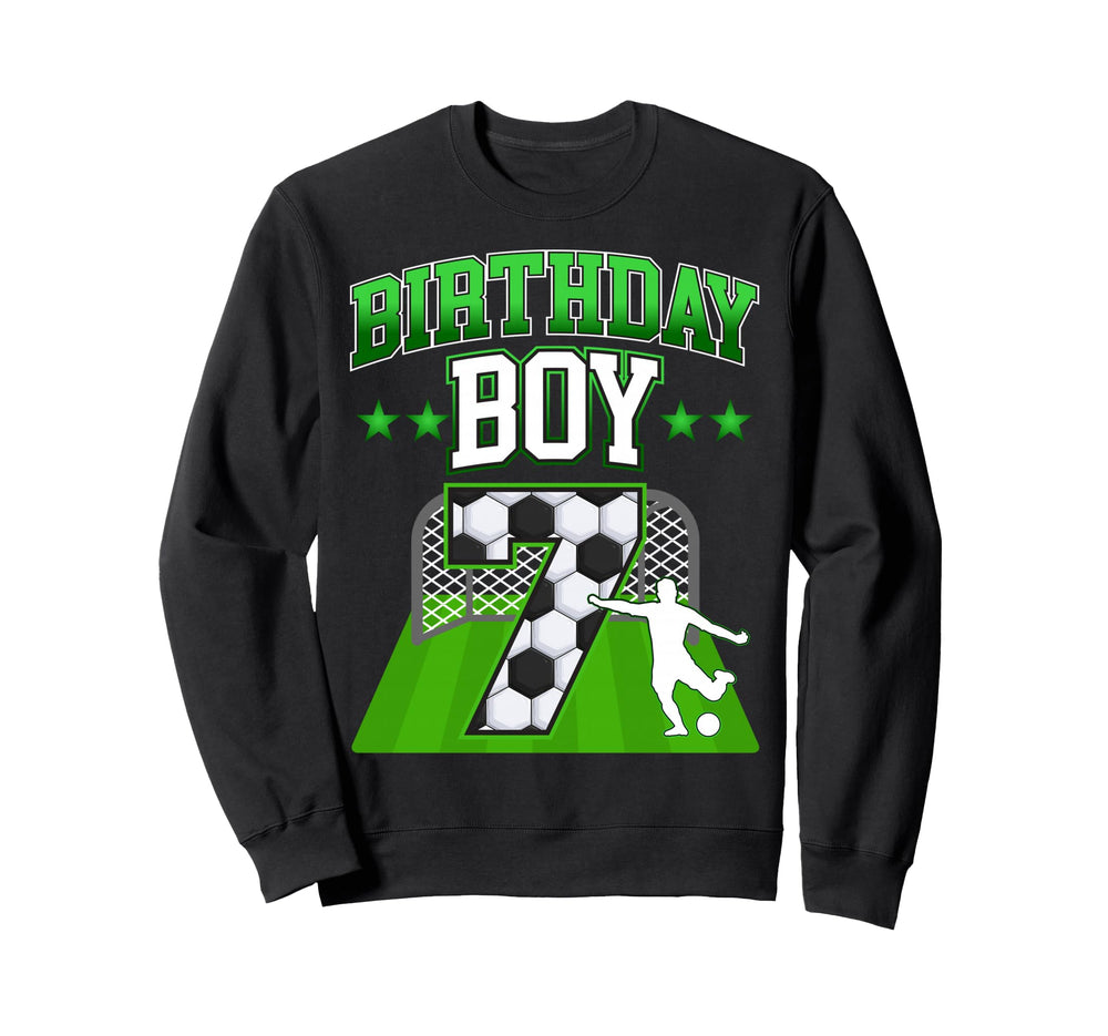 Soccer Themed Birthday Outfit 7 Year Sweatshirt - Graphic Print for Adults