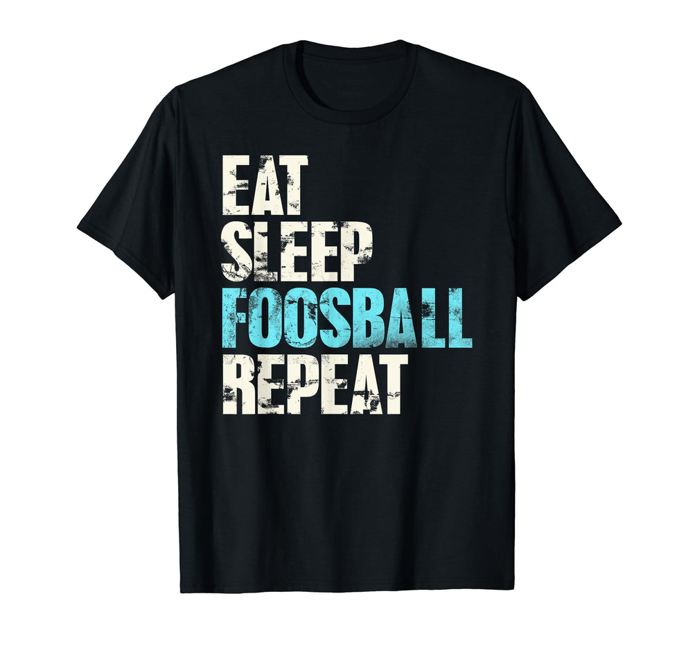 Eat Sleep Foosball Table Soccer T-Shirt - Minimalist Print for Adults