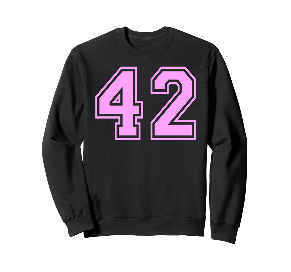 42 Number Forty Two Sports Varsity Sweatshirt - Trendy Graphic for Adults