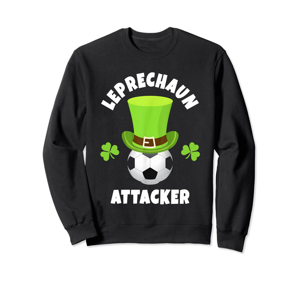 Soccer Attackers Leprechaun Sweatshirt - Casual Everyday Wear Men Women