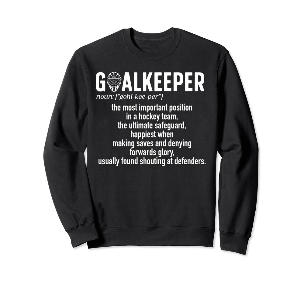 Ice Hockey Goalkeeper Definition Ice Sweatshirt - Graphic Print for Adults