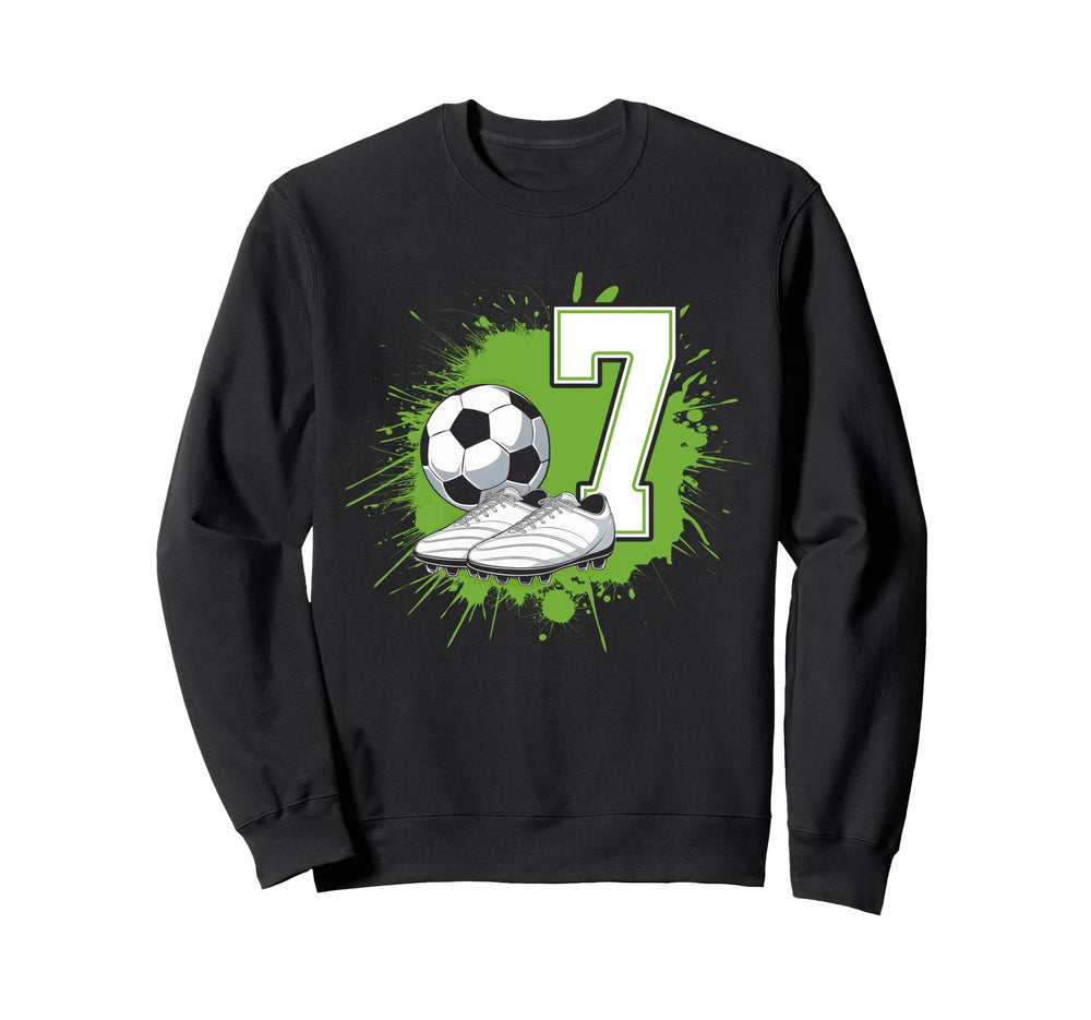 7 Soccer Birthday Gift Soccer Fan Sweatshirt - Graphic Print Men Women