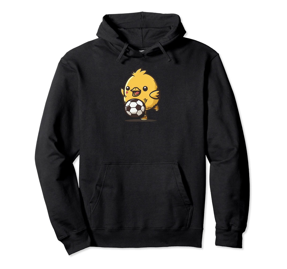Chick Playing Soccer Soccer Easter Hoodie - Fun Novelty Design Unisex
