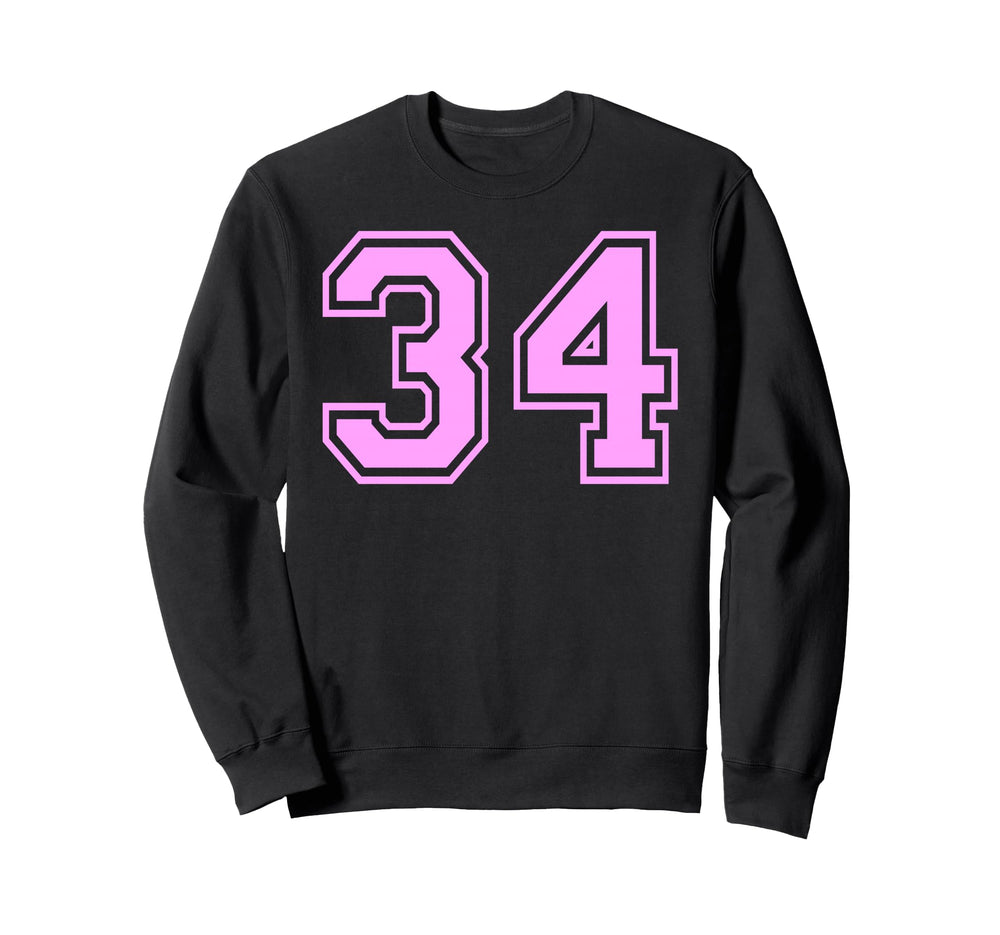 34 Number Thirty Four Sports Sweatshirt - Streetwear Style for Adults