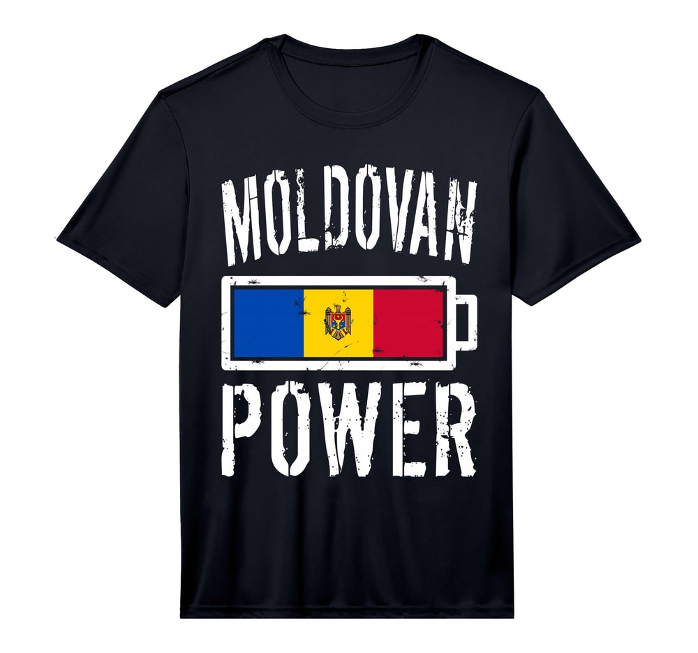 Moldova Flag Moldovan Power Battery Proud T-Shirt - Trendy Graphic Unisex