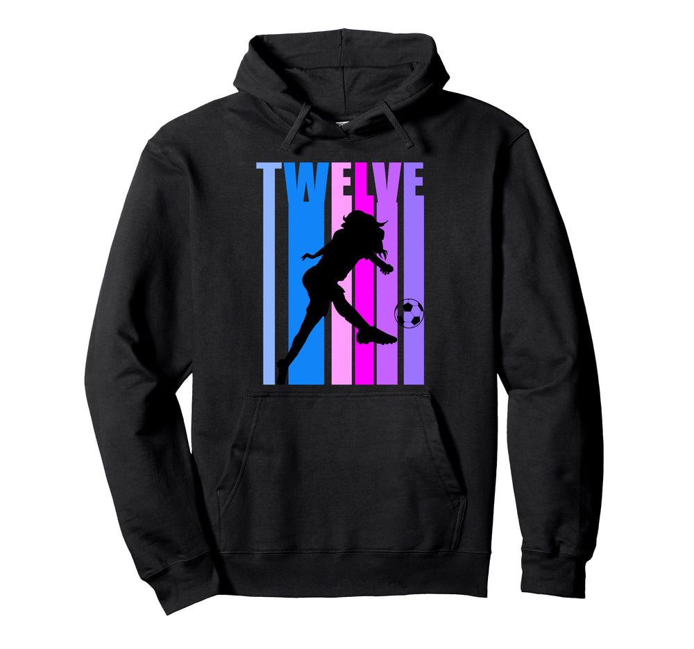 12Th Soccer Birthday Goals Score Plays Hoodie - Trendy Graphic Men Women