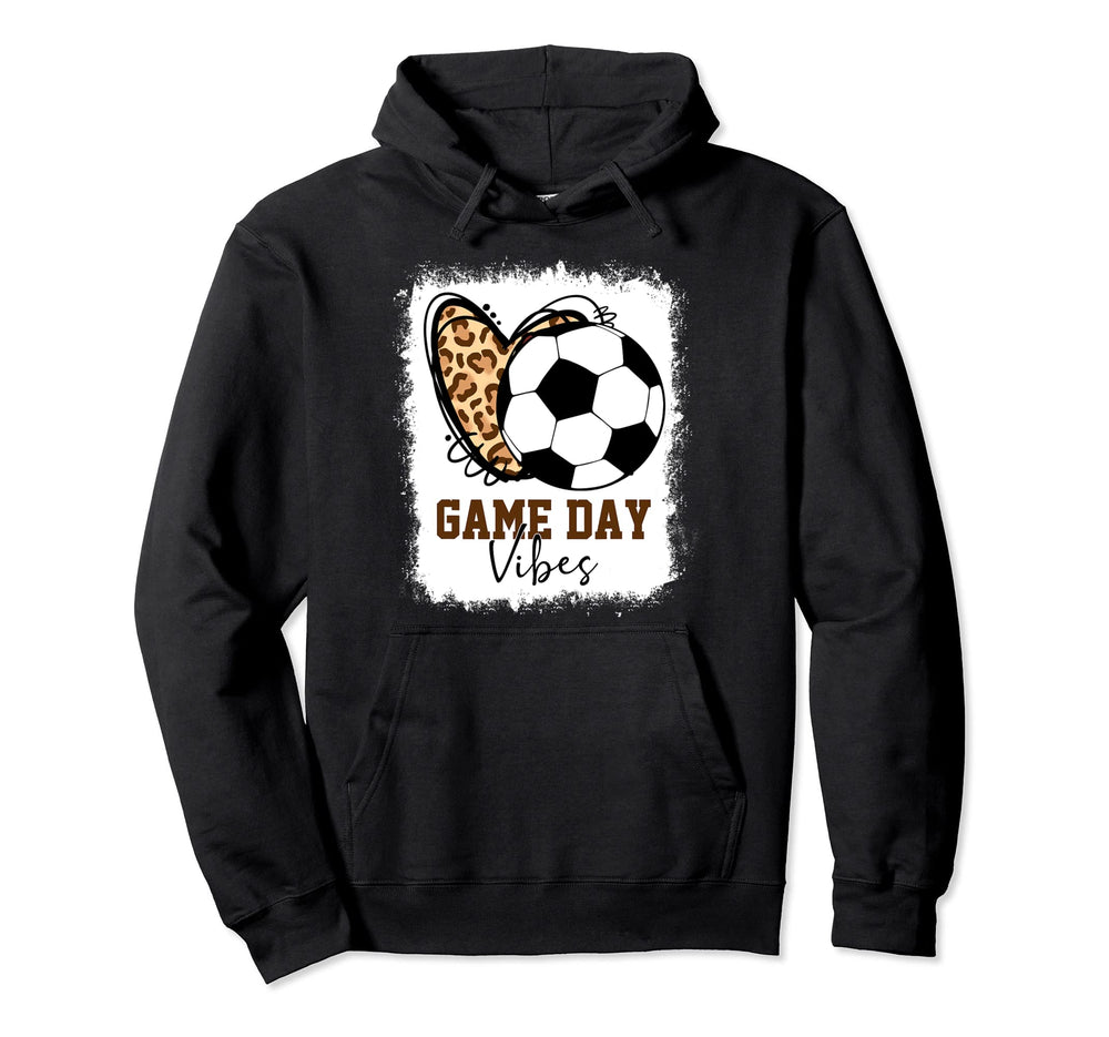 Bleached Soccer Game Day Vibes Soccer Hoodie - Unique Graphic for Adults