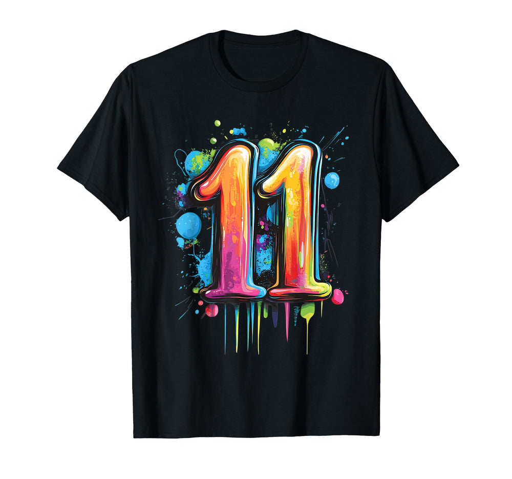 Number 11 11Th Birthday Eleven Year T-Shirt - Aesthetic Graphic Men Women