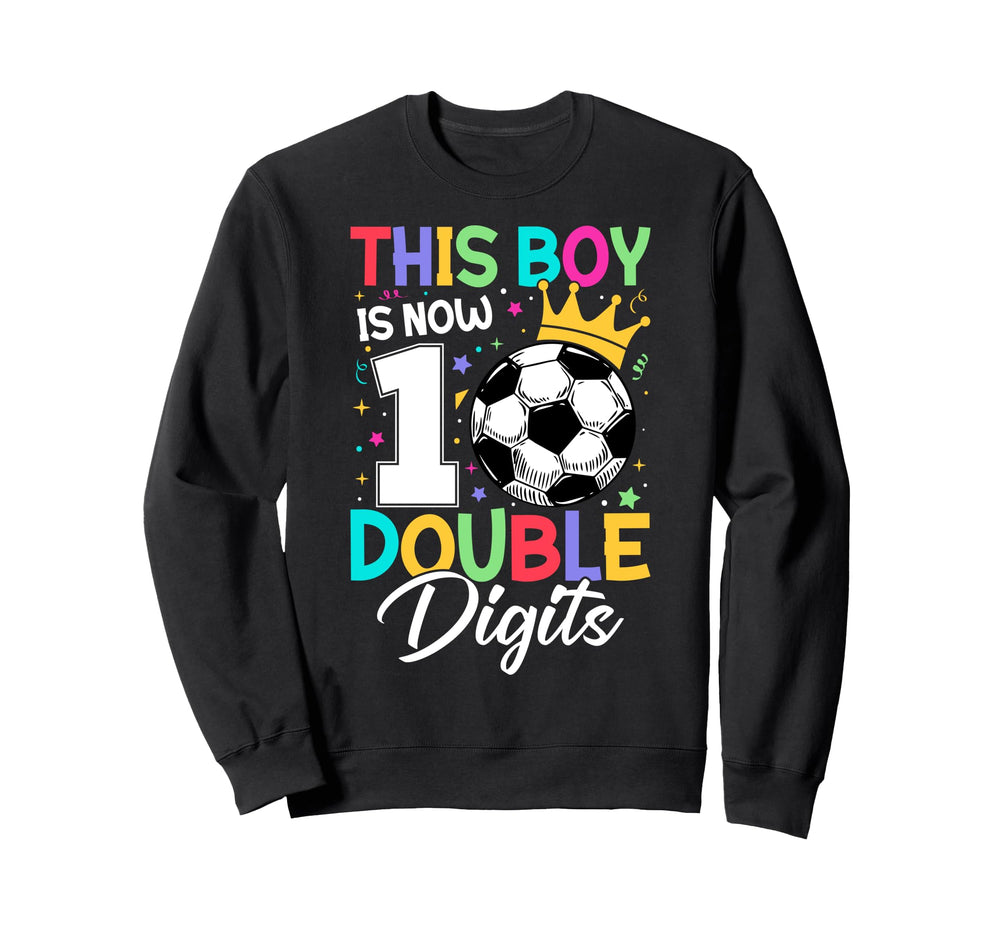 This Now 10 Double Digits Soccer 10 Sweatshirt - Minimalist Print Unisex