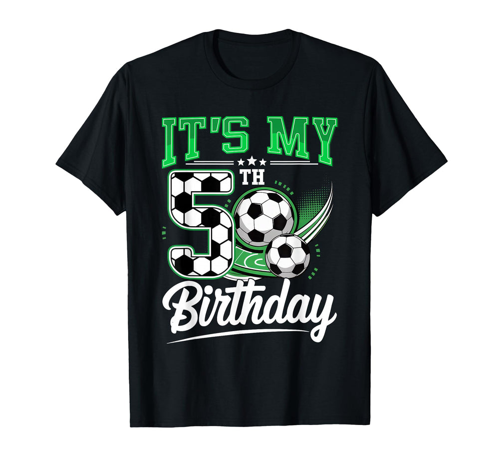 Its My 5Th Birthday Soccer Ball 5 T-Shirt - Minimalist Print for Adults