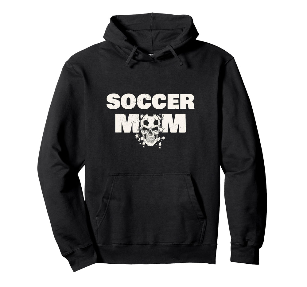Soccer Mom Mother Football Playing Skull Hoodie - Custom Art Print Unisex