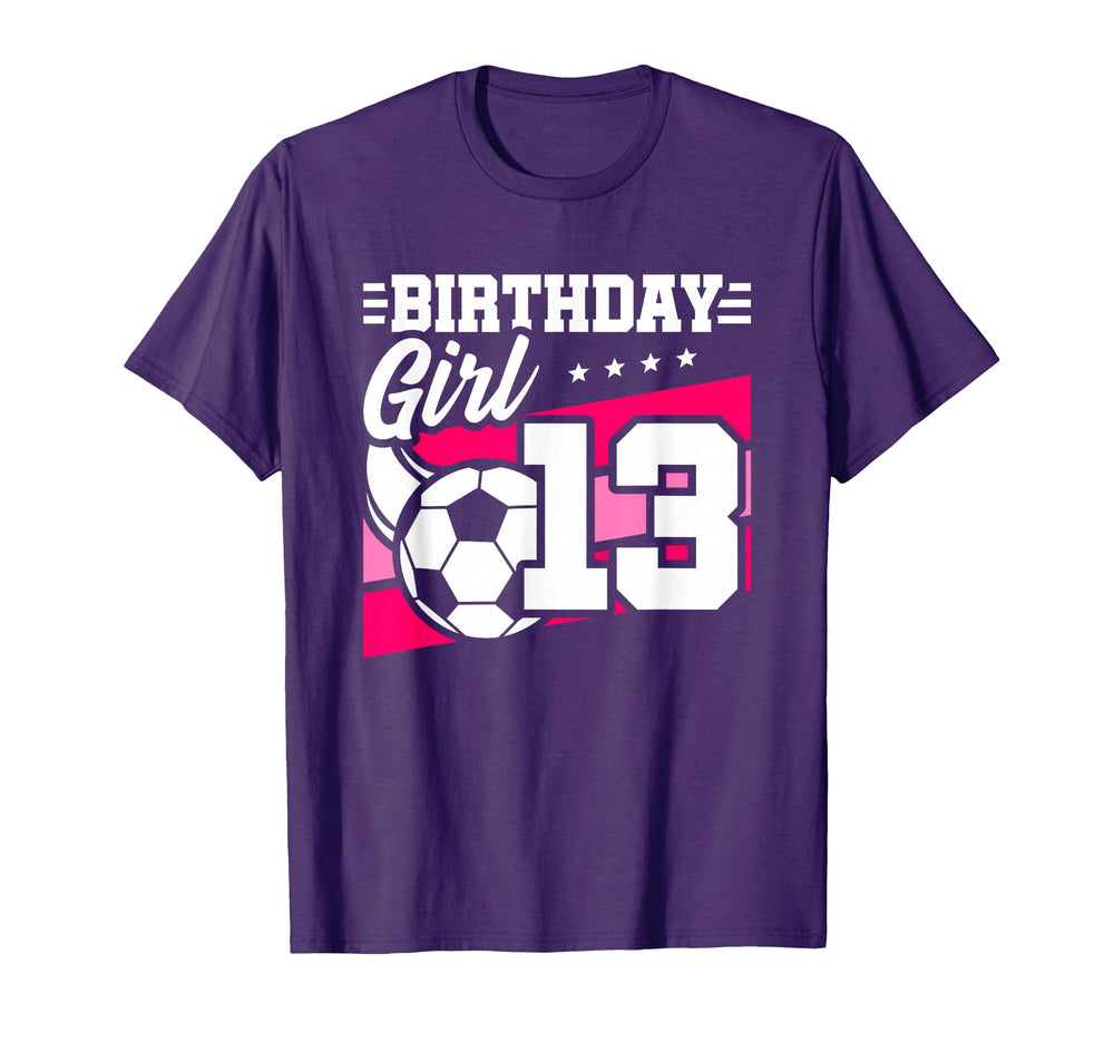 Soccer Birthday Party 13 Year Old T-Shirt - Custom Art Print for Adults