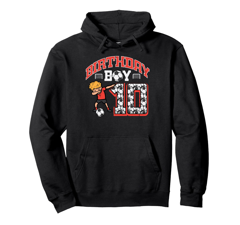 Birthday 10 Soccer Dab 10Th Birthday Party Hoodie - Unique Graphic Unisex