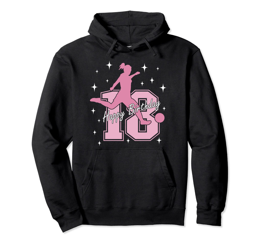 18Th Birthday Soccer Playing Hoodie - Unique Graphic Men Women