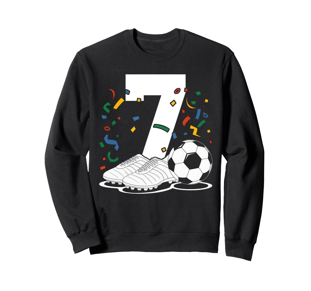 7 Soccer Birthday Gift Soccer Sweatshirt - Aesthetic Graphic for Adults
