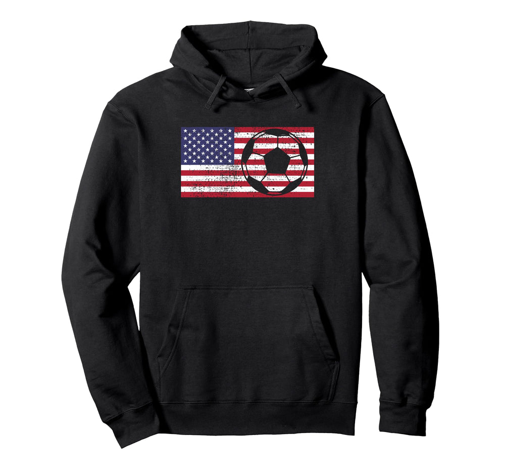 Soccer Usa Flag Goalie Ball Gift Hoodie - Streetwear Style for Adults