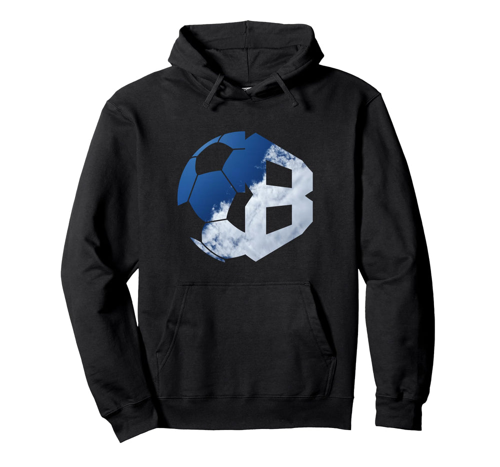 Number 8 Years Soccer 8Th Birthday Hoodie - Custom Art Print Unisex