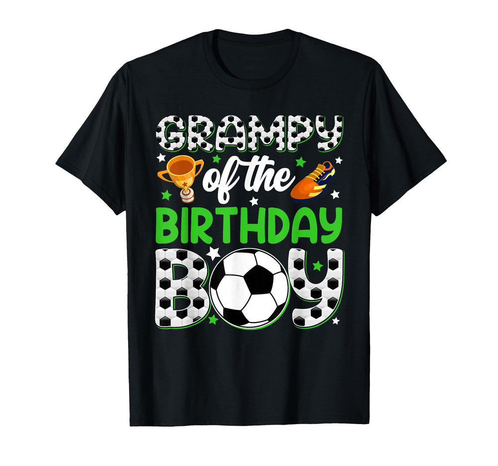 Grampy Birthday Soccer Party Family T-Shirt - Streetwear Style for Adults
