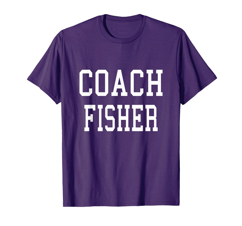 Coach Fisher Custom Football Soccer T-Shirt - Graphic Print Unisex