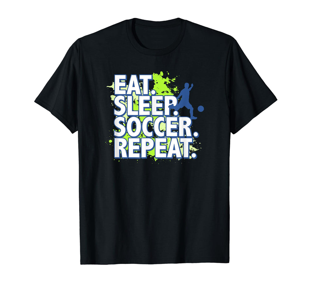 Eat Sleep Soccer Repeat T-Shirt - Aesthetic Graphic for Adults