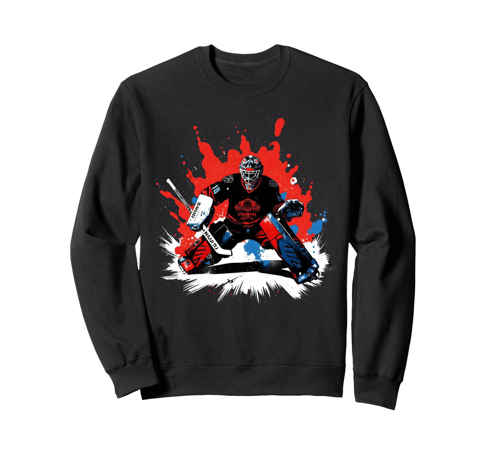 Ice Hockey Player Goalkeeper Ice Sweatshirt - Novelty Apparel Men Women