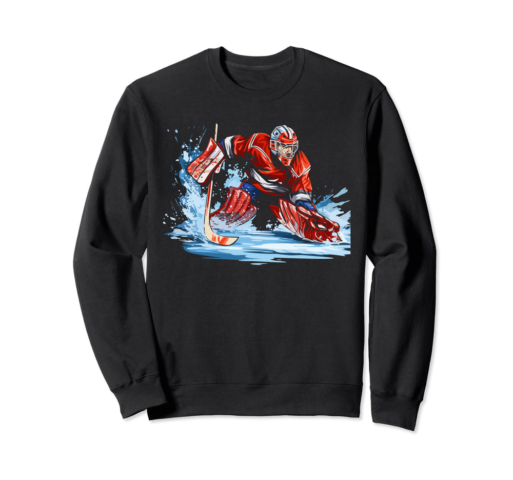 Ice Hockey Goalie Goaltender Sweatshirt - Novelty Apparel for Adults