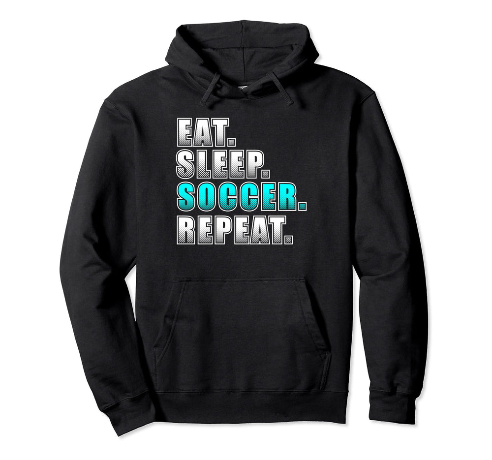 Soccer Player Soccer Fan Eat Hoodie - Casual Everyday Wear for Adults
