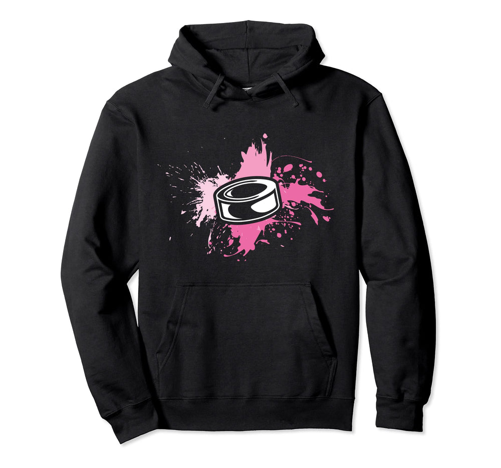 Ice Hockey Puck Winter Sport Player Hoodie - Fun Novelty Design Men Women