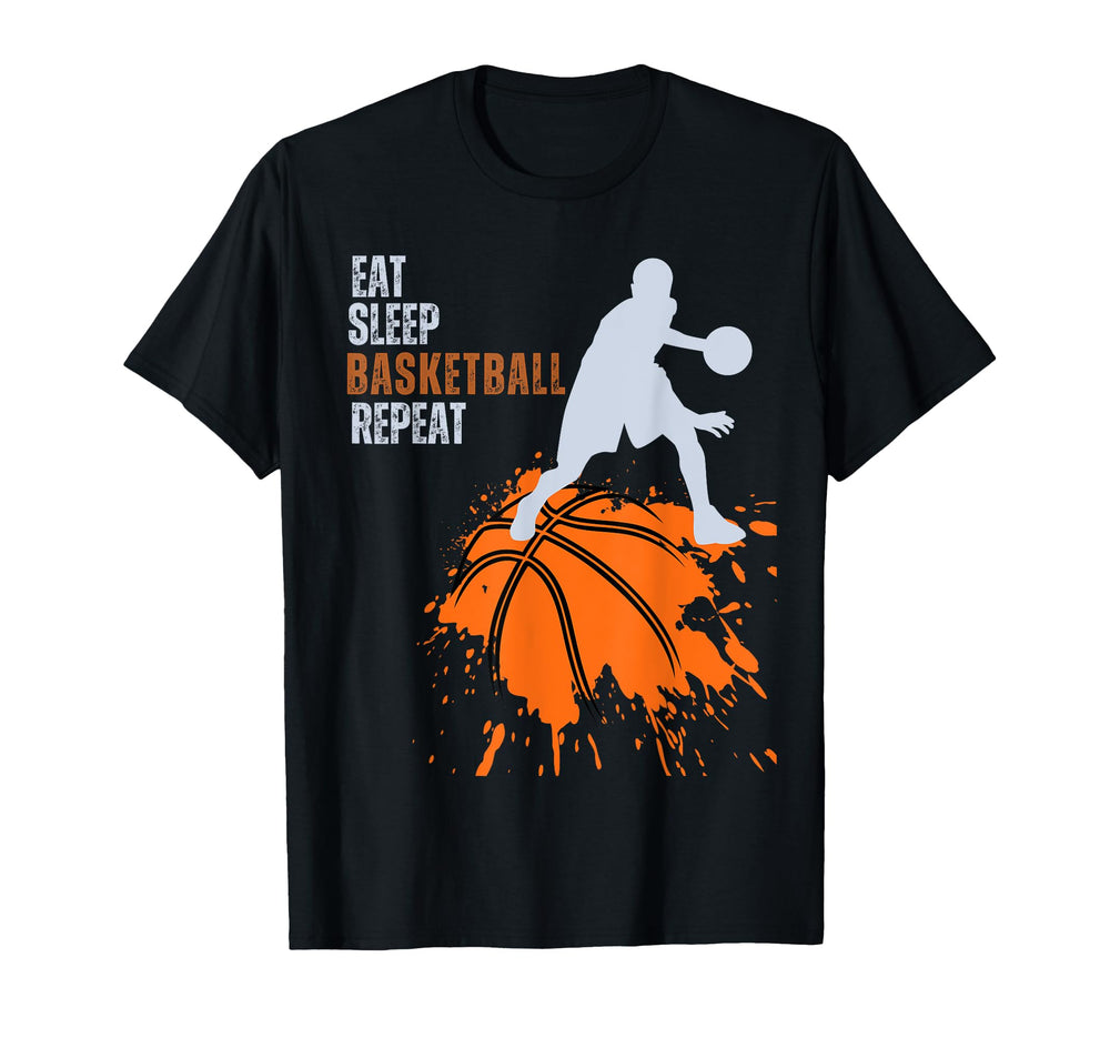 Eat Sleep Basketball Repeat Player Coach T-Shirt - Streetwear Style Unisex