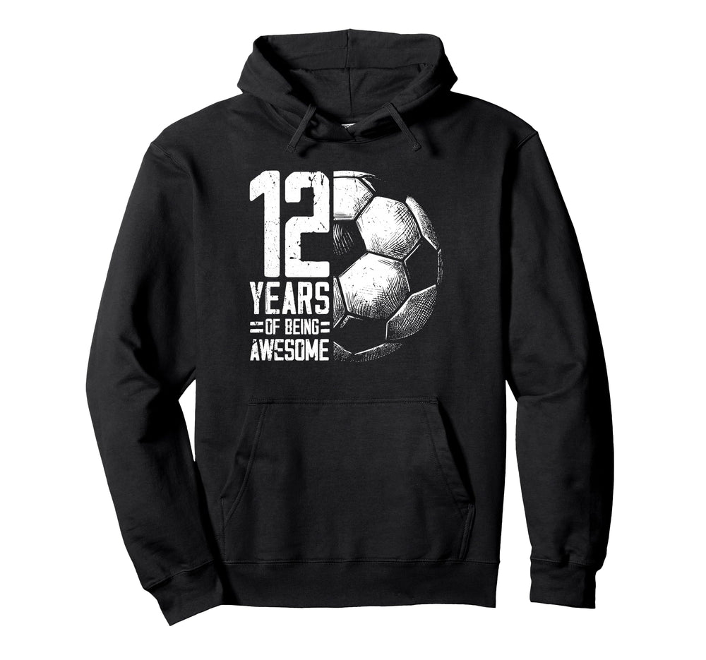 12Th Birthday Soccer Player Football Hoodie - Aesthetic Graphic Men Women