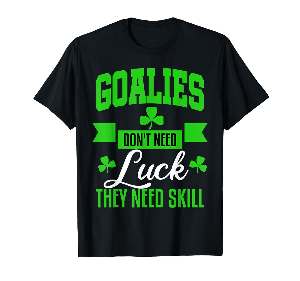 Goalie St Patricks Day Hockey T-Shirt - Fun Novelty Design for Adults