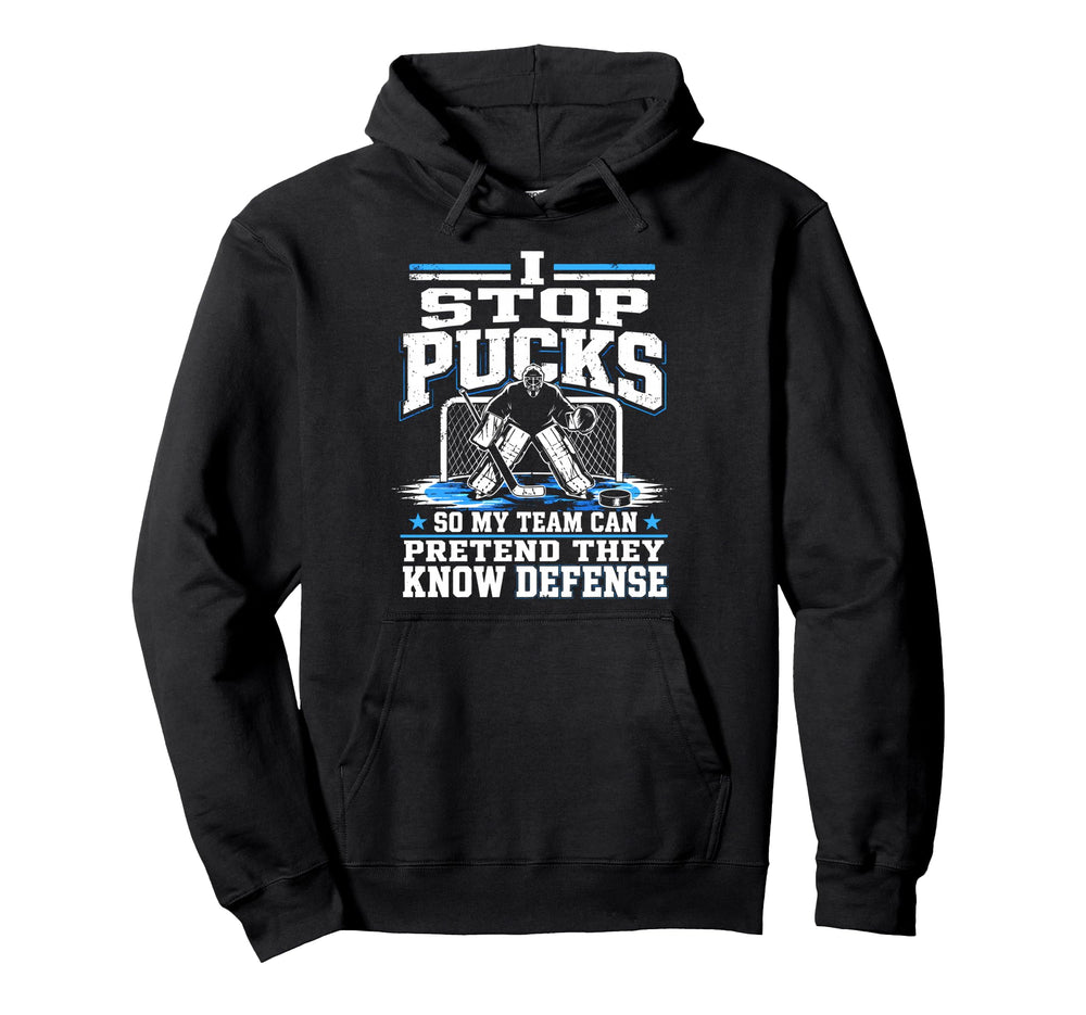 Ice Hockey Goalkeeper Defense Goalie Hoodie - Fun Novelty Design Unisex