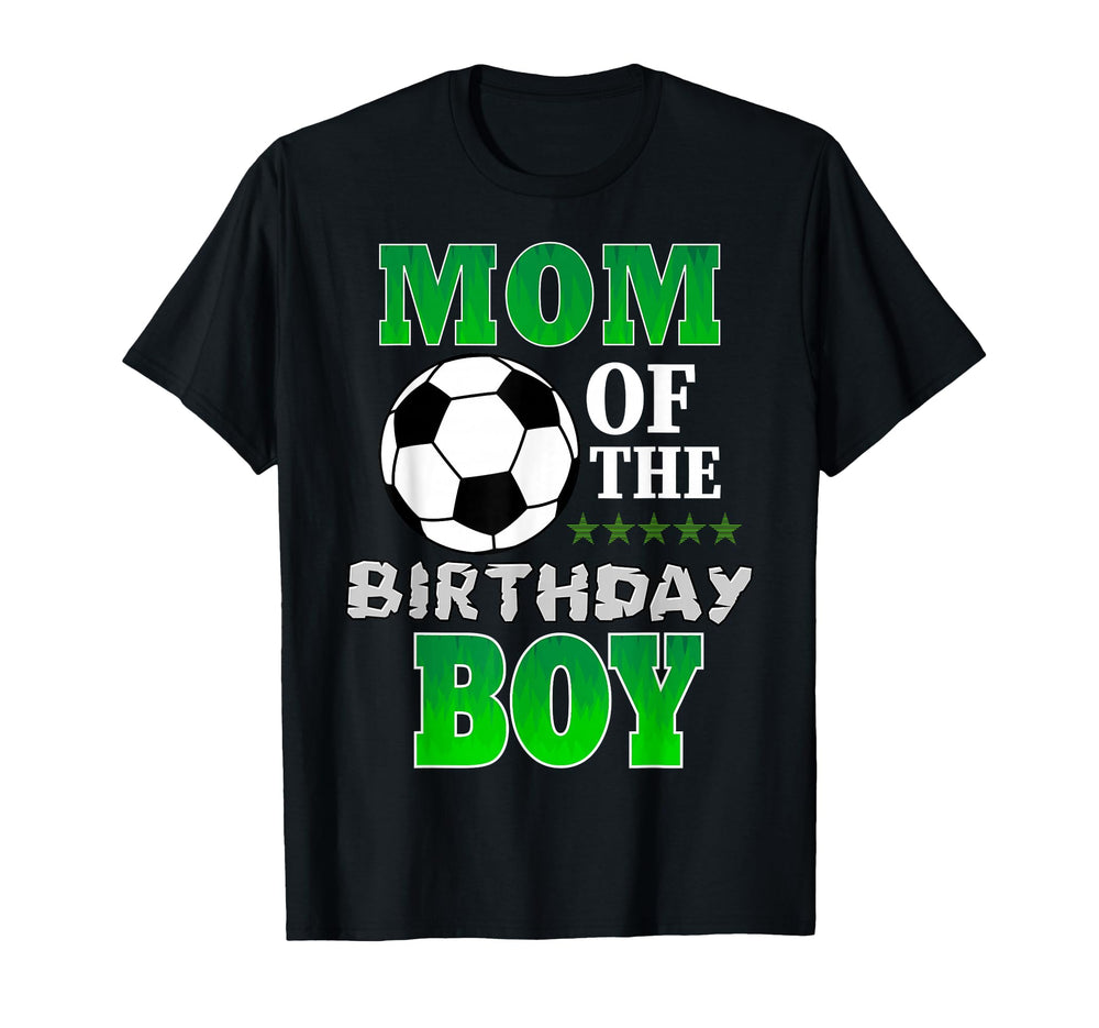 Mom Birthday Soccer Stars Outfit T-Shirt - Graphic Print for Adults