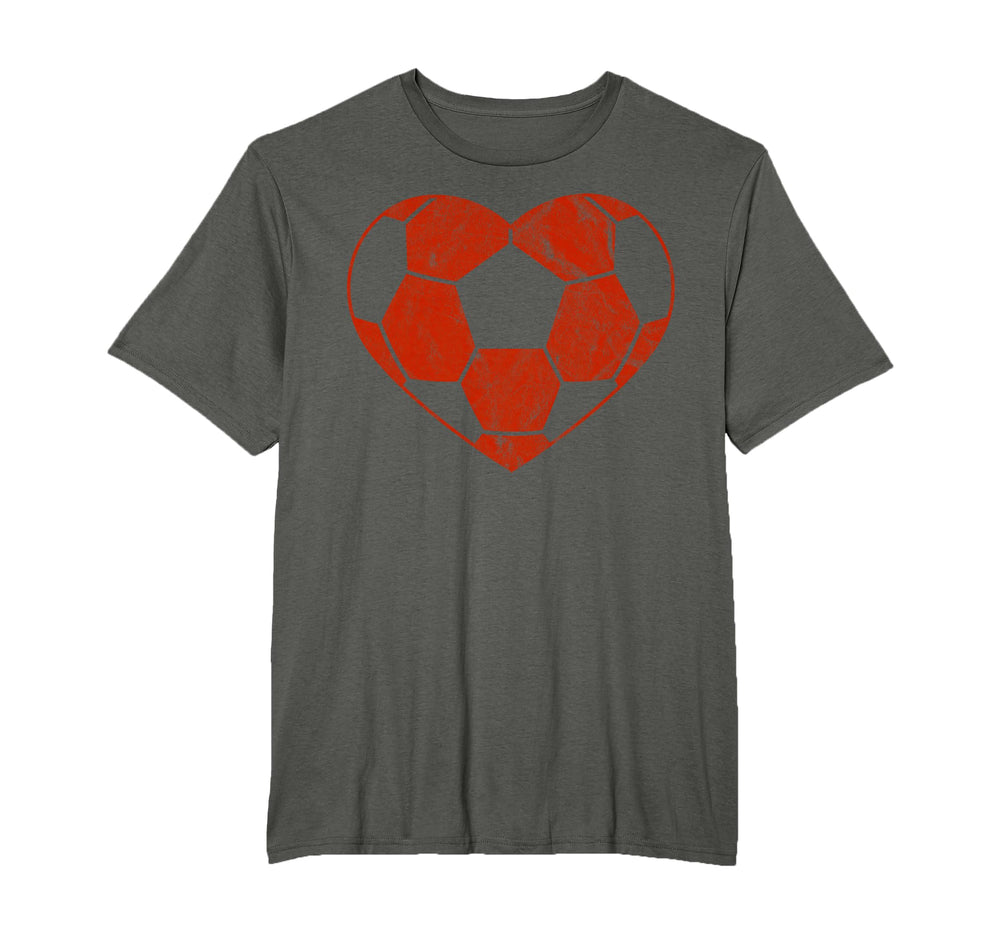 Football Heart Gift Soccer Player T-Shirt - Novelty Apparel Unisex