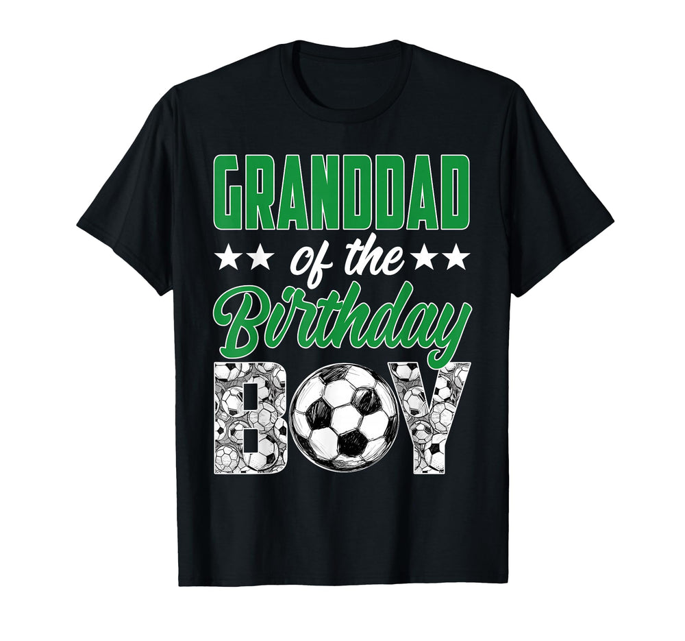 Granddad Birthday Soccer Family T-Shirt - Minimalist Print Men Women