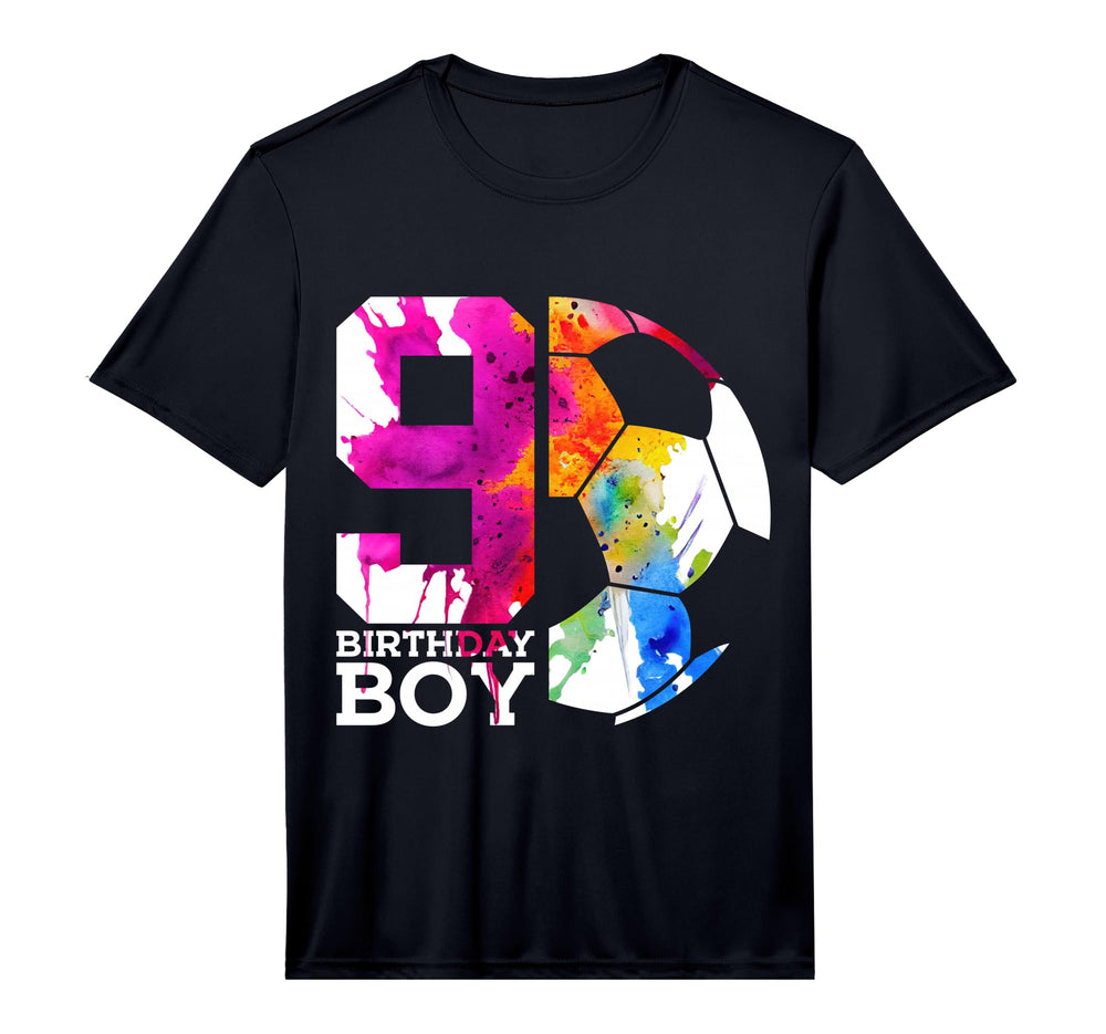 9 Birthday Soccer 9Th Birthday T-Shirt - Novelty Apparel Men Women
