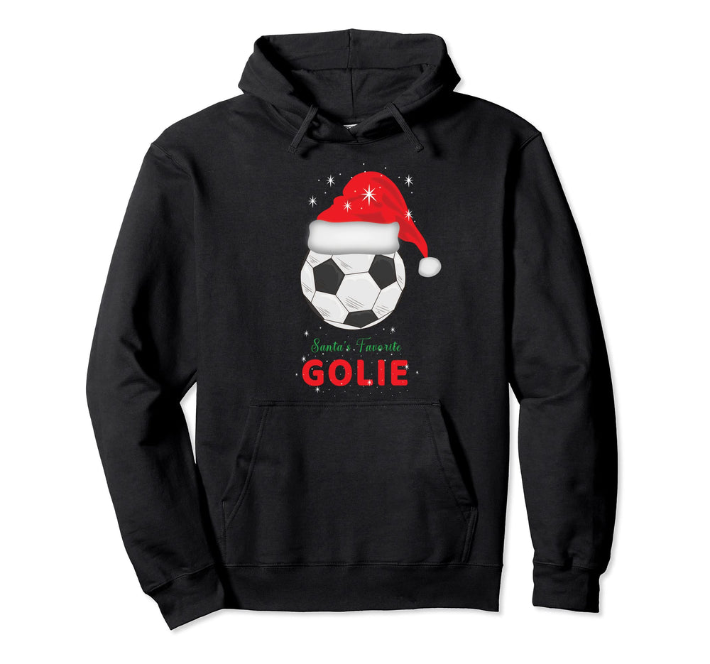 Soccer Santas Favorite Goalkeeper Hoodie - Casual Everyday Wear for Adults