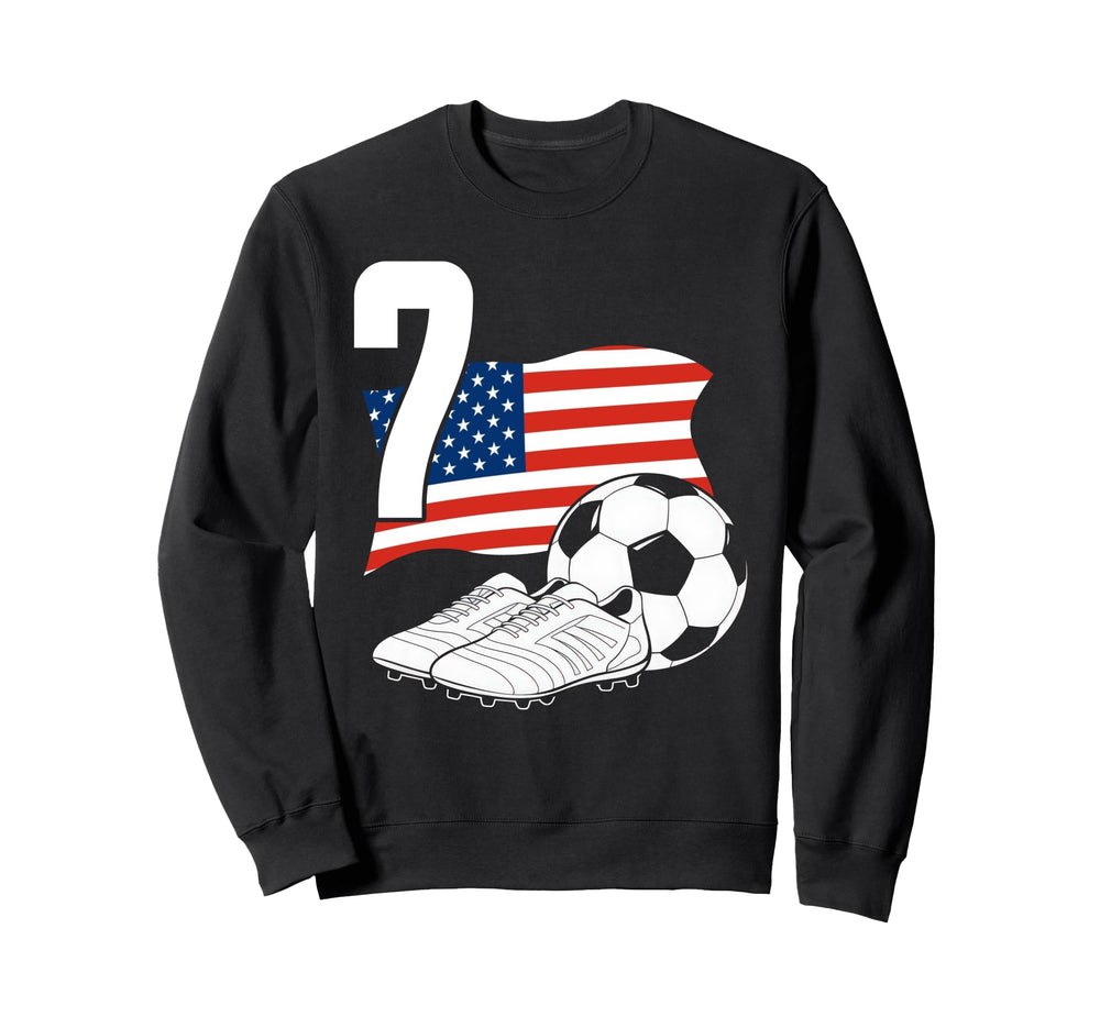 7 Soccer Birthday Gift Soccer Fan Sweatshirt - Unique Graphic for Adults