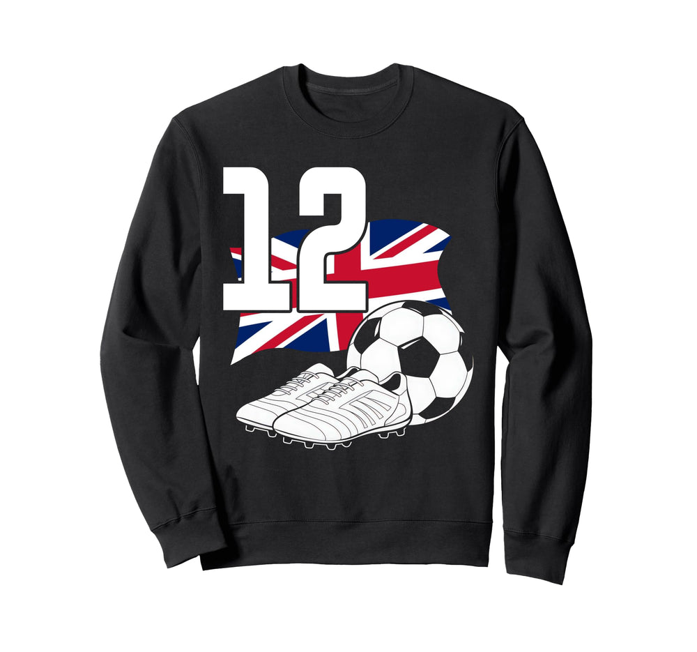 12 Soccer Birthday Gift Soccer Sweatshirt - Fun Novelty Design Men Women