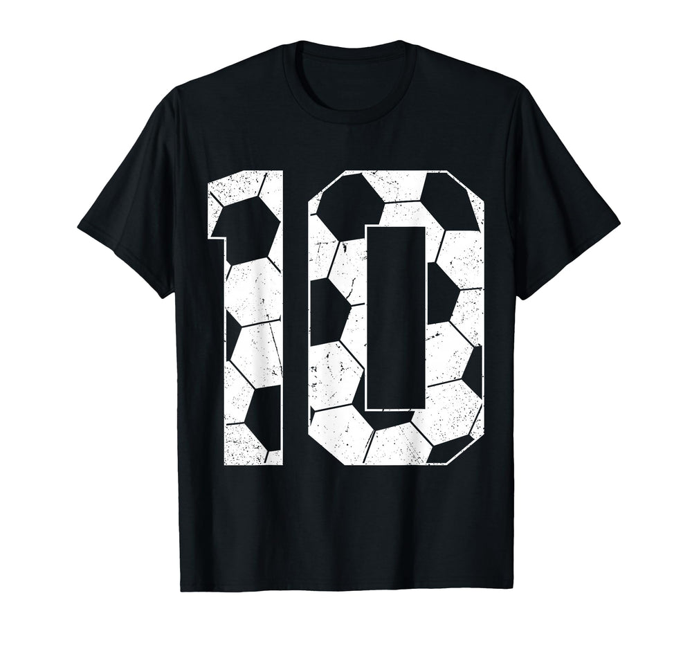 10Th Birthday Soccer Player Football T-Shirt - Streetwear Style for Adults