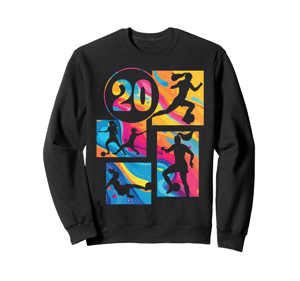 20Th Birthday Soccer Player Football Sweatshirt - Unique Graphic Men Women