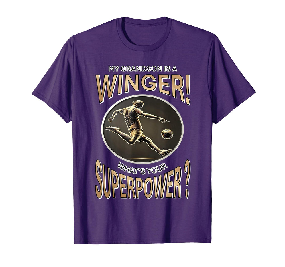 My Grandson Is Winger Whats Your T-Shirt - Minimalist Print Men Women