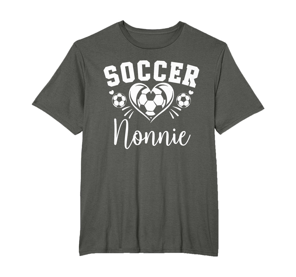 Soccer Nonnie Soccer Heart T-Shirt - Fun Novelty Design Unisex