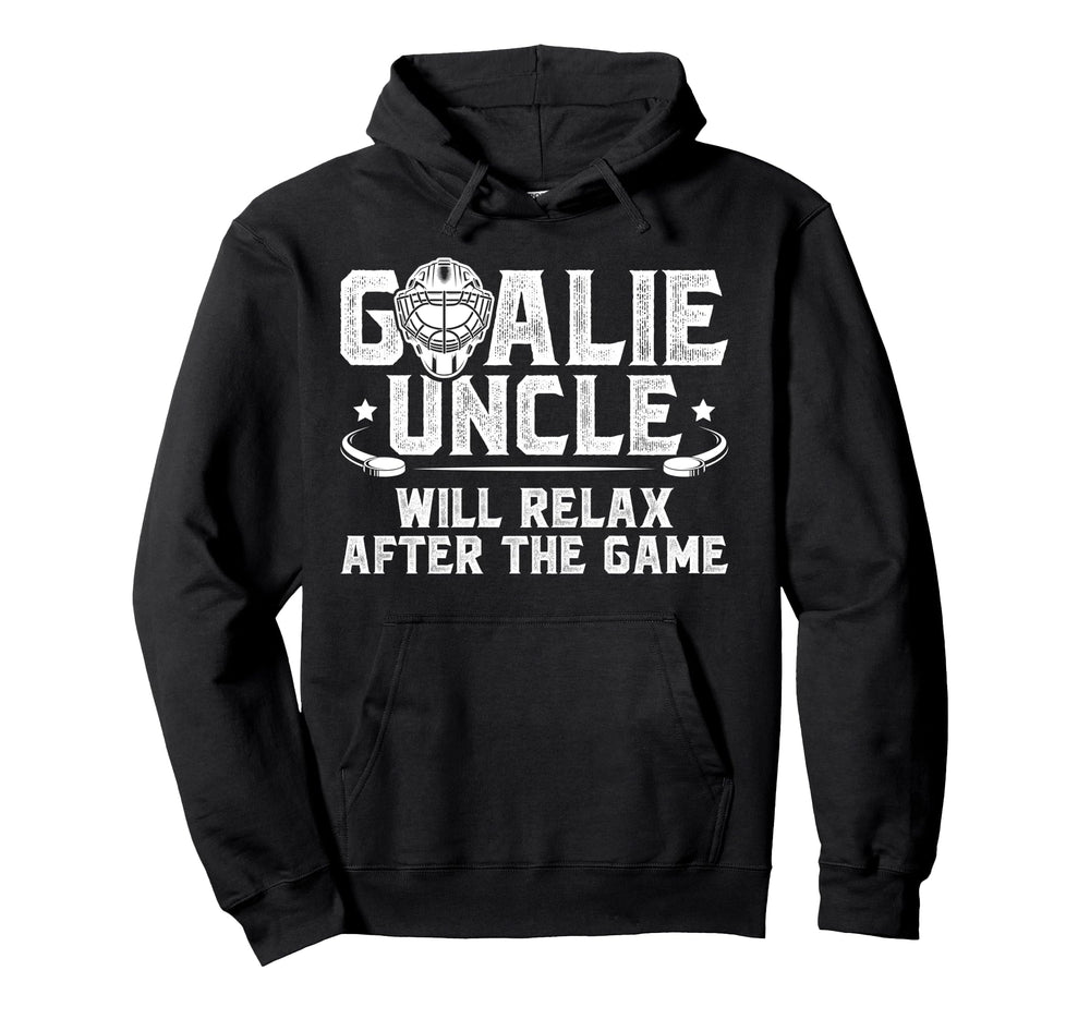 Funny Hockey Goalie Uncle Ice Hockey Hoodie - Custom Art Print Men Women
