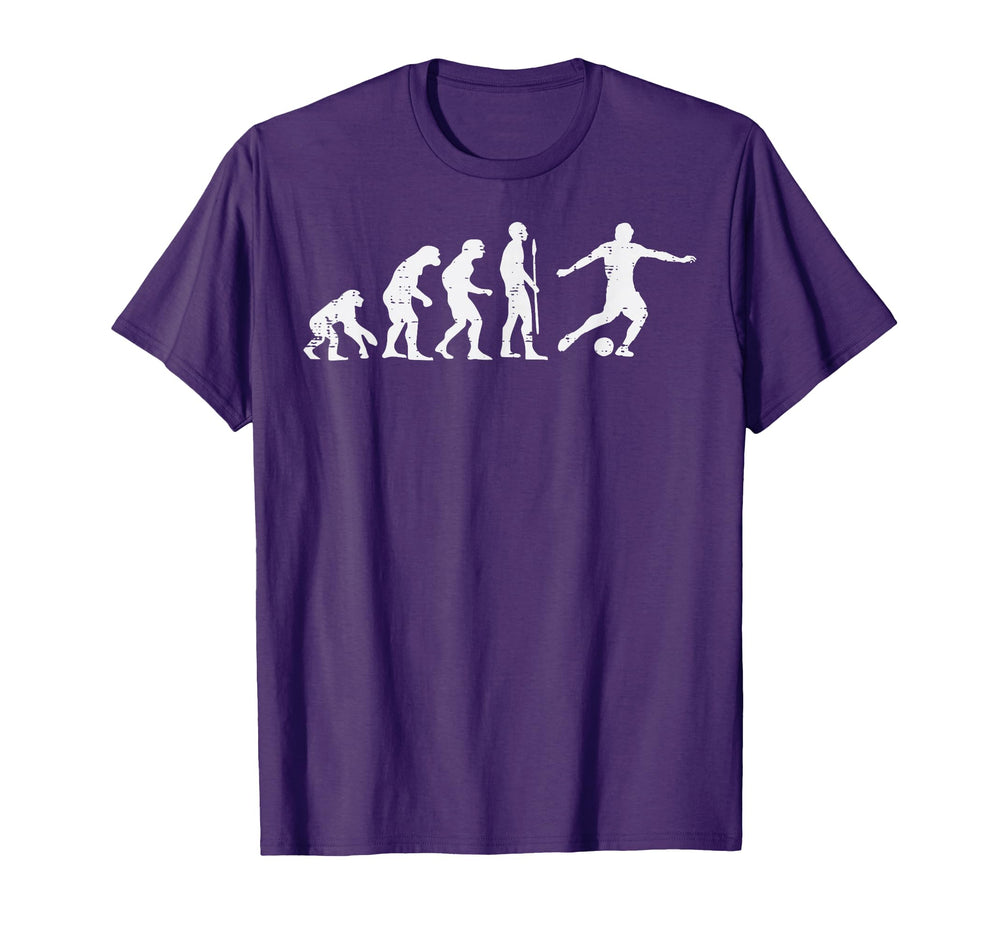 Human Evolution Soccer Funny Football T-Shirt - Unique Graphic Unisex