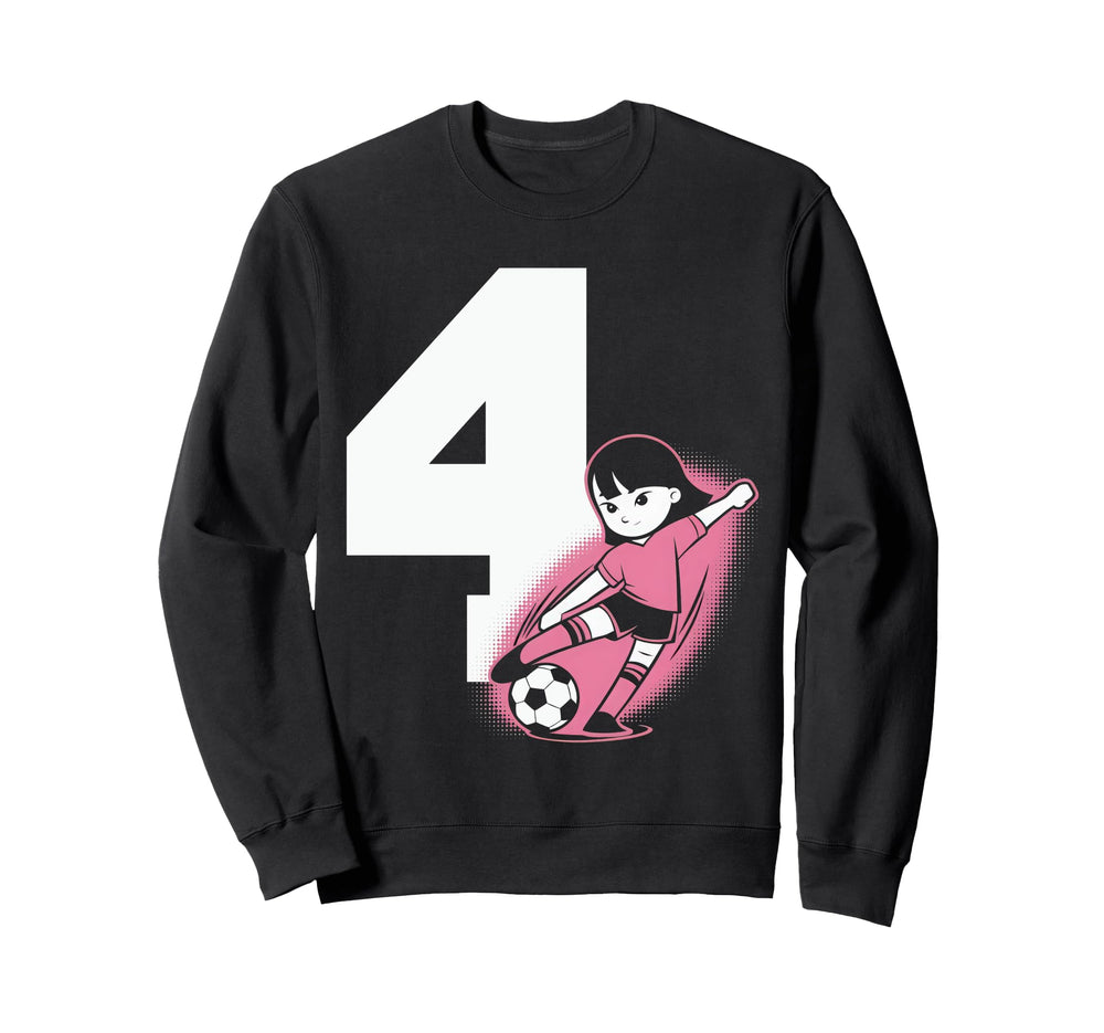 4 Soccer Birthday Gift Soccer Fan Sweatshirt - Trendy Graphic Unisex