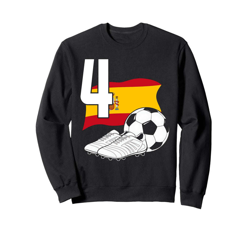 4 Soccer Birthday Gift Soccer Fan Sweatshirt - Fun Novelty Design Unisex