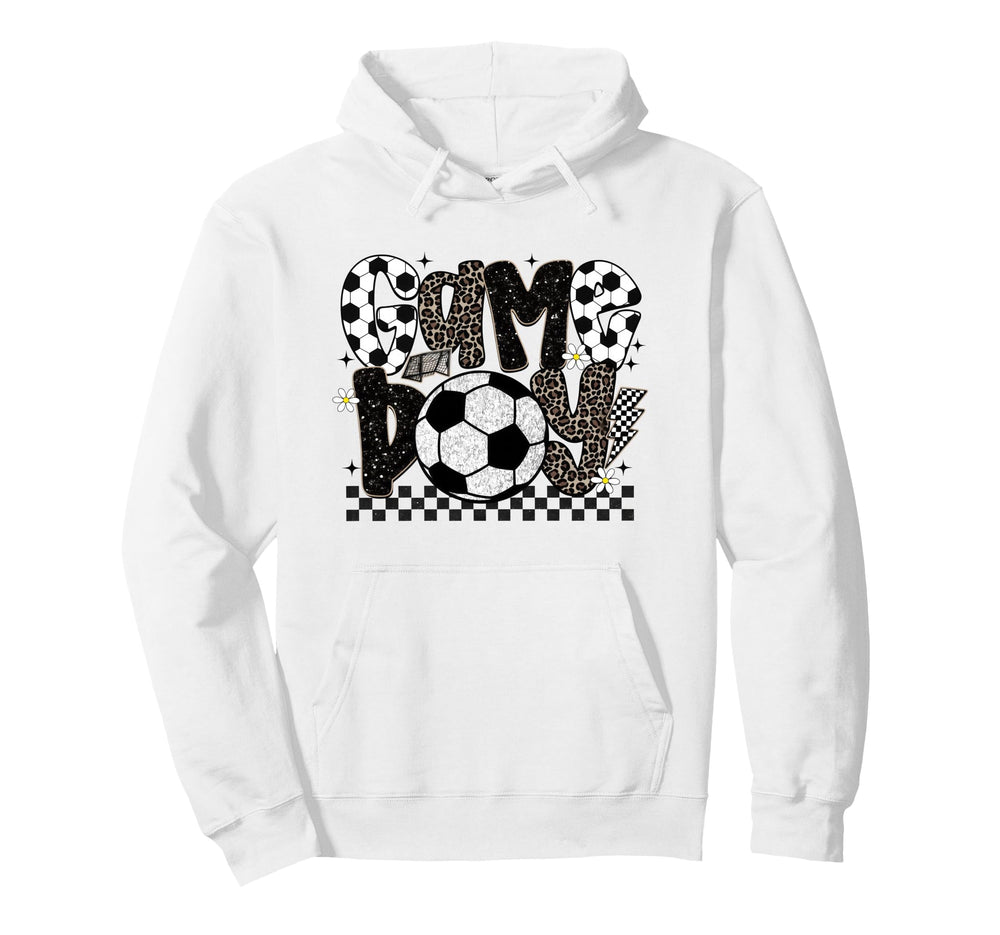 Checkered Soccer Game Day Leopard Soccer Hoodie - Custom Art Print Unisex