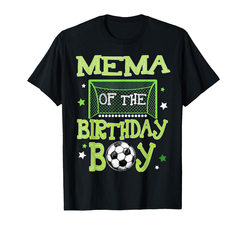Mema Birthday Soccer Family Matching T-Shirt - Minimalist Print for Adults