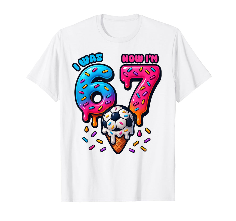 I Was 6 Now Im 7 7Th Birthday Ice T-Shirt - Aesthetic Graphic for Adults